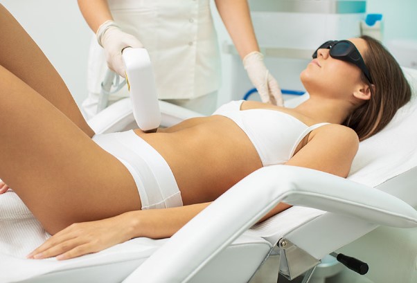 Laser hair removal belly