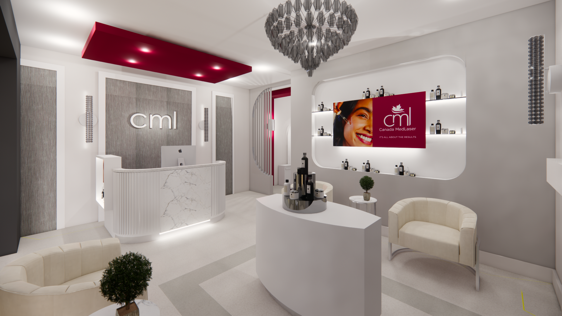 Franchise concept. Inside look of CML clinic.