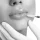 Woman getting lip filler service logo